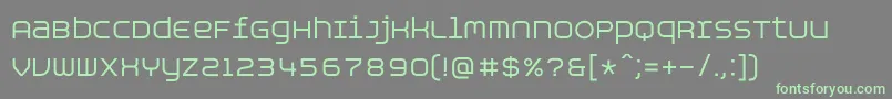 Fonte AspirinAdvanceregular – fontes verdes em um fundo cinza