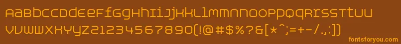 Police AspirinAdvanceregular – polices orange sur fond brun