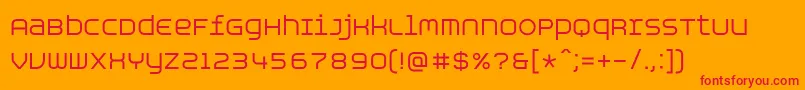 AspirinAdvanceregular Font – Red Fonts on Orange Background