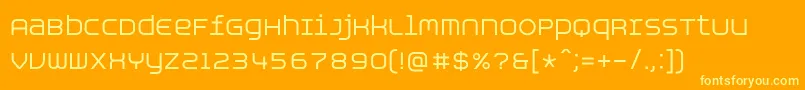 AspirinAdvanceregular Font – Yellow Fonts on Orange Background