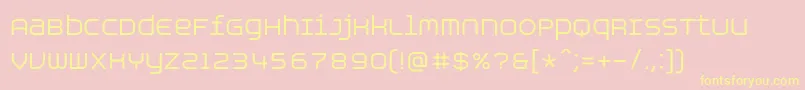 Police AspirinAdvanceregular – polices jaunes sur fond rose