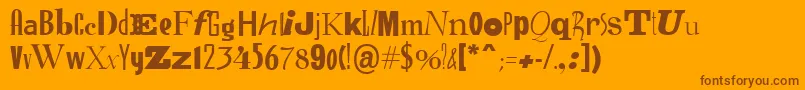 RansomBold Font – Brown Fonts on Orange Background