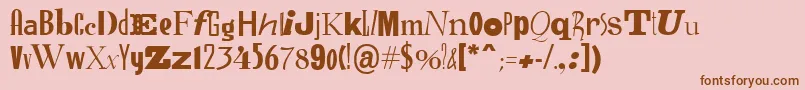 RansomBold Font – Brown Fonts on Pink Background