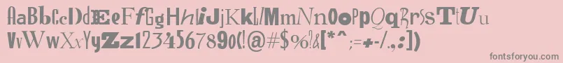 RansomBold Font – Gray Fonts on Pink Background