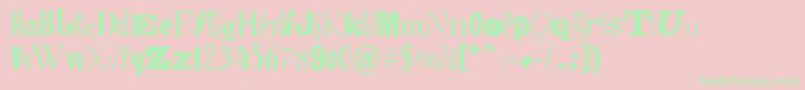 RansomBold Font – Green Fonts on Pink Background