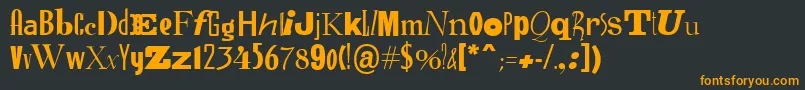 RansomBold Font – Orange Fonts on Black Background