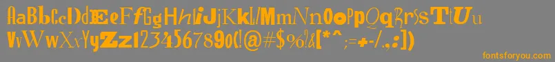 RansomBold Font – Orange Fonts on Gray Background