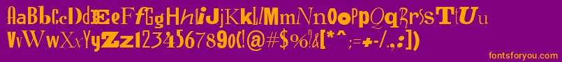 RansomBold Font – Orange Fonts on Purple Background