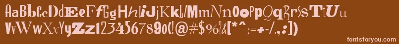 RansomBold Font – Pink Fonts on Brown Background