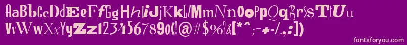 RansomBold Font – Pink Fonts on Purple Background