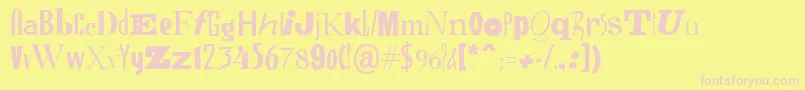 RansomBold Font – Pink Fonts on Yellow Background