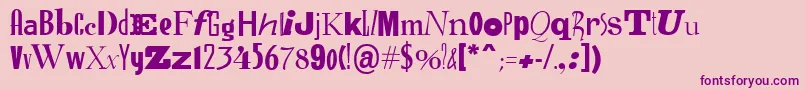 RansomBold Font – Purple Fonts on Pink Background