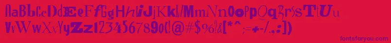 RansomBold Font – Purple Fonts on Red Background