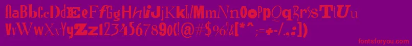 RansomBold Font – Red Fonts on Purple Background