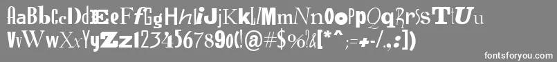 フォントRansomBold – 灰色の背景に白い文字