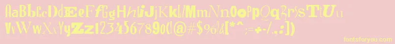 RansomBold Font – Yellow Fonts on Pink Background