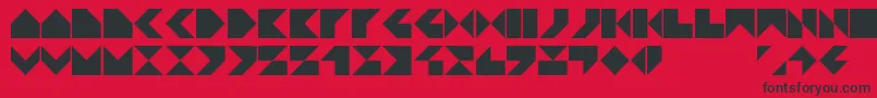 TpfPraktika Font – Black Fonts on Red Background