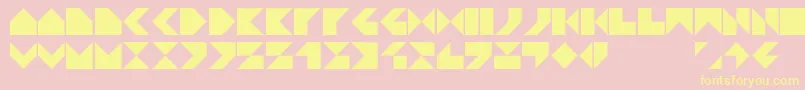 TpfPraktika Font – Yellow Fonts on Pink Background