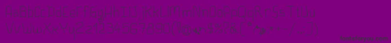 フォントPlumpyButCute – 紫の背景に黒い文字