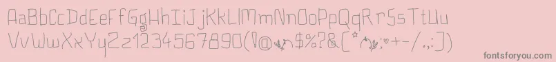 PlumpyButCute Font – Gray Fonts on Pink Background