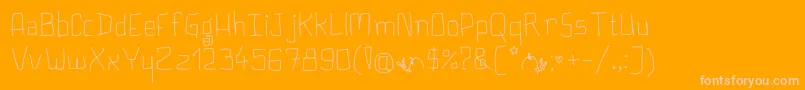 Шрифт PlumpyButCute – розовые шрифты на оранжевом фоне