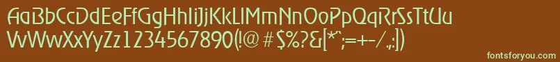 Шрифт OnstageserialLightRegular – зелёные шрифты на коричневом фоне