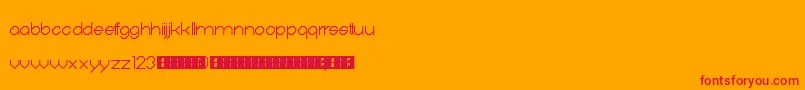 Police Digitalis – polices rouges sur fond orange