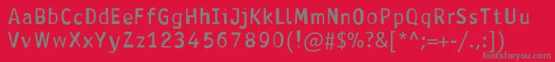 AntavianaBold Font – Gray Fonts on Red Background