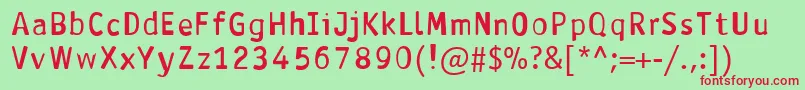 AntavianaBold Font – Red Fonts on Green Background