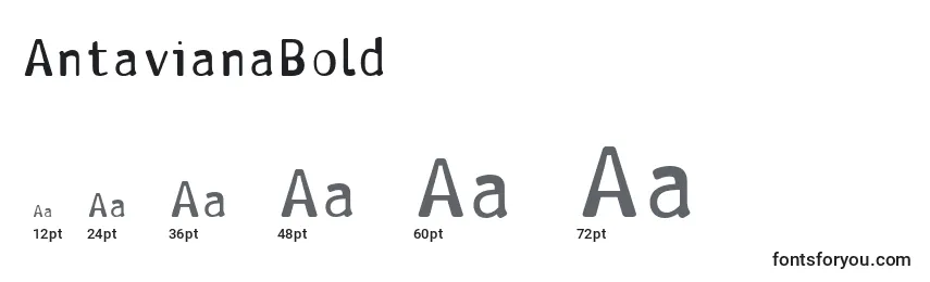 Размеры шрифта AntavianaBold