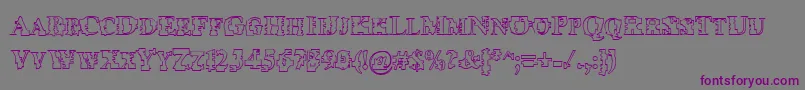 Psyborgzhollow Font – Purple Fonts on Gray Background