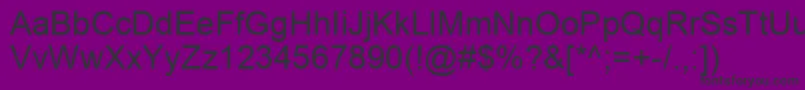 Шрифт Arial – чёрные шрифты на фиолетовом фоне