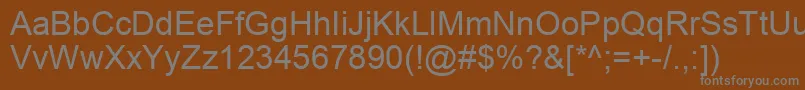 Шрифт Arial – серые шрифты на коричневом фоне