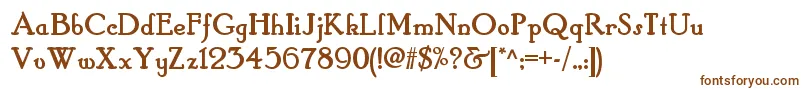 Hobbyhorsenf-fontti – ruskeat fontit valkoisella taustalla