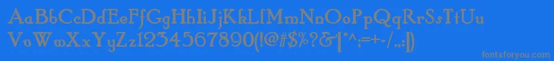 Hobbyhorsenf Font – Gray Fonts on Blue Background