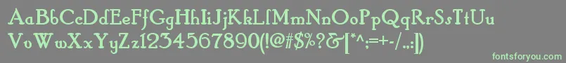 Hobbyhorsenf-fontti – vihreät fontit harmaalla taustalla