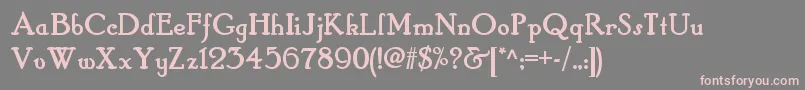 Hobbyhorsenf Font – Pink Fonts on Gray Background