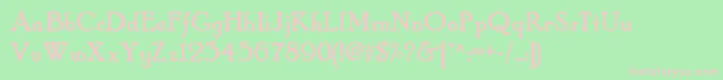 Hobbyhorsenf Font – Pink Fonts on Green Background