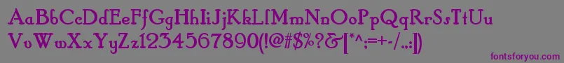 Шрифт Hobbyhorsenf – фиолетовые шрифты на сером фоне
