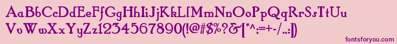 Hobbyhorsenf Font – Purple Fonts on Pink Background