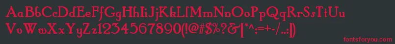 Hobbyhorsenf Font – Red Fonts on Black Background