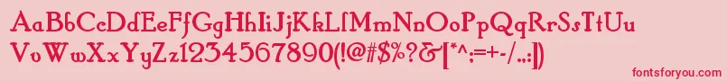 Hobbyhorsenf Font – Red Fonts on Pink Background