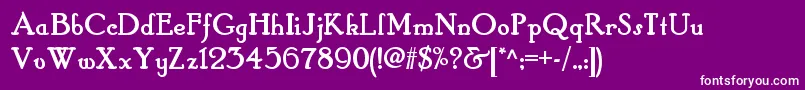 Hobbyhorsenf Font – White Fonts on Purple Background