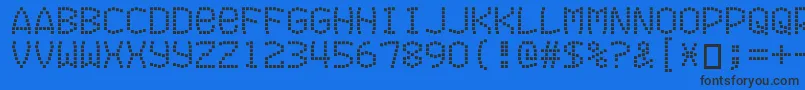 Exitfontforafilm Font – Black Fonts on Blue Background