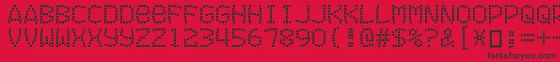 Exitfontforafilm-Schriftart – Schwarze Schriften auf rotem Hintergrund