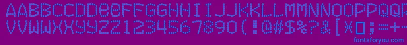 Exitfontforafilm-fontti – siniset fontit violetilla taustalla