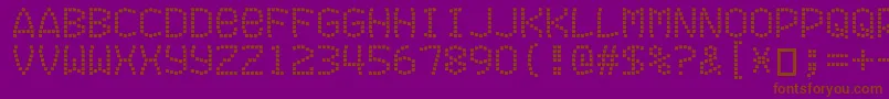 Exitfontforafilm-fontti – ruskeat fontit violetilla taustalla