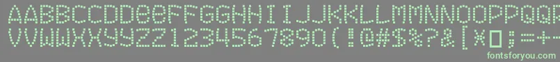 Exitfontforafilm-Schriftart – Grüne Schriften auf grauem Hintergrund