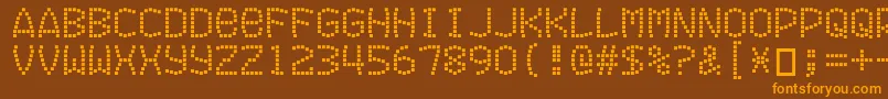 Шрифт Exitfontforafilm – оранжевые шрифты на коричневом фоне