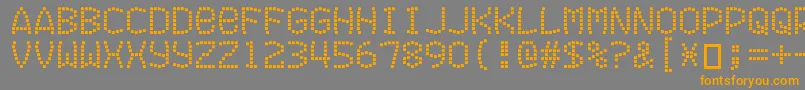 Шрифт Exitfontforafilm – оранжевые шрифты на сером фоне